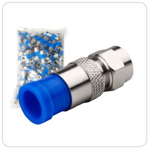 CONECTOR TAUROS COAXIAL RG6 P/PONCHAR