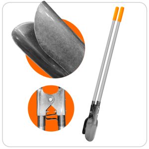 EXCAVADORA TAUROS GRANDE FIBRA DE VIDRIO GRIS MANGO NARANJA