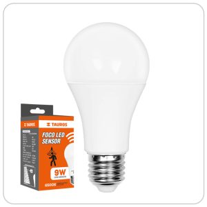 FOCO TAUROS LED 9.W C/SENSOR DE MOVIMIENTOS