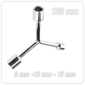 LLAVE TAUROS EN "Y" 3 DADOS pequeña (8.MM-10.MM-12.MM)