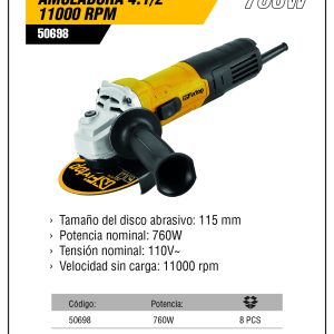 AMOLADORA FIXTOP 4.1/2" 110V/760W 11000 RPM