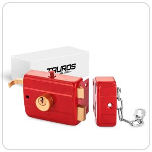 CERRADURA TAUROS CON CADENA 559 ROJA