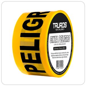 CINTA TAUROS PELIGRO 7 CM X 200 METROS AMARILLA