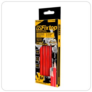 CAJITA LAPIZ FIXTOP ROJO CARPINTERO 12 X 7.4 X 176 MM (CAJITA X 12 UND)