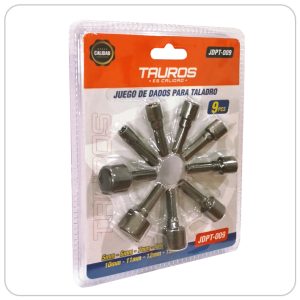 JUEGO TAUROS DADOS P/TALADRO 9.PCS (5.MM A 13.MM)